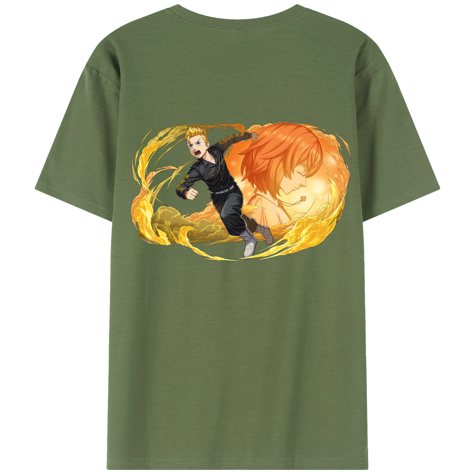（画像用） 東京リベンジャーズ Tokyo Revengers 綿100％ メンズ半袖Tシャツ（バックプリント） 通気性